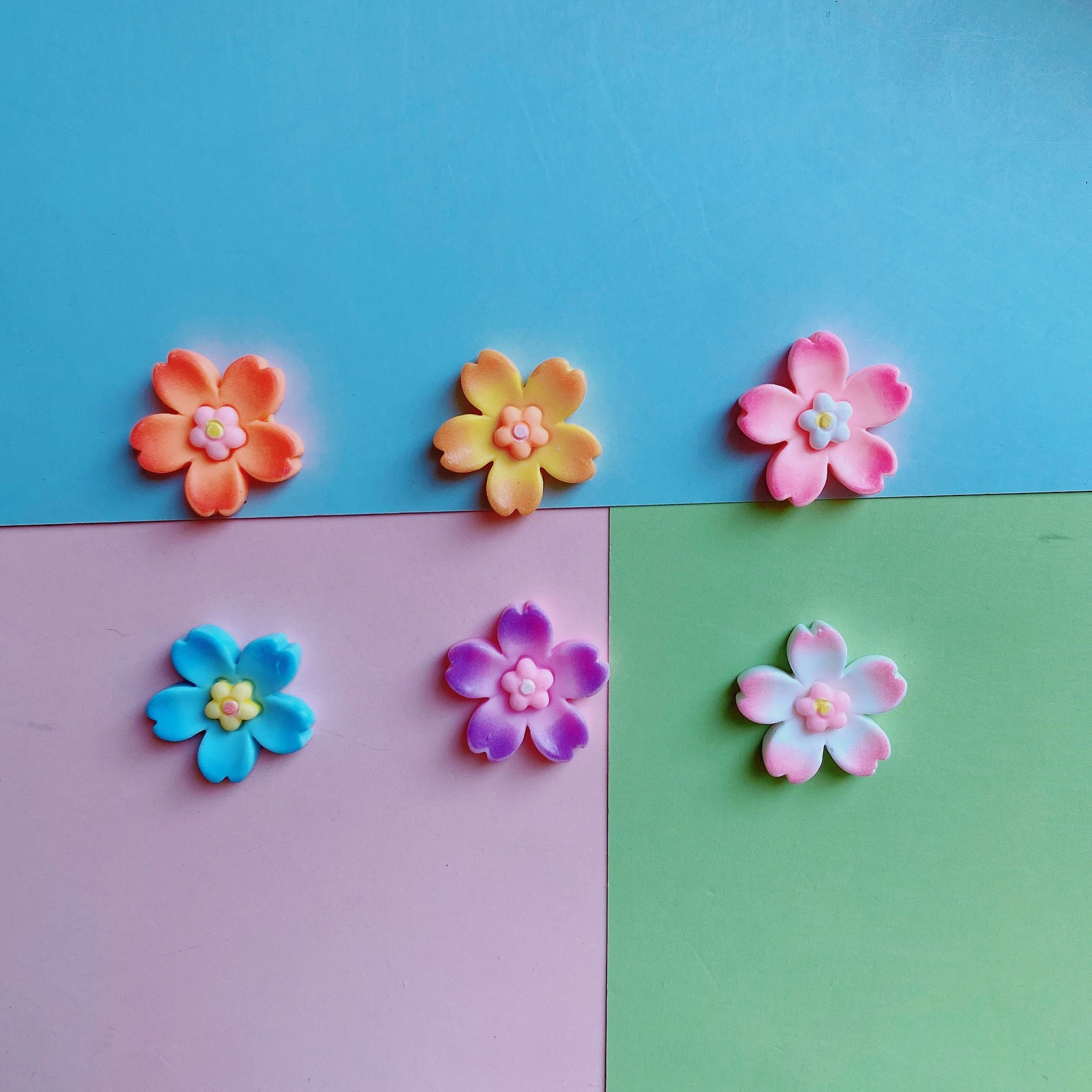 Крем-клей фитинги для мобильных телефонов чехлы ручной работы diy материал вишневый цвет пять лепестков заколки для волос фитинги смолы