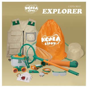 Cross-Border Children's Outdoor Camping Tent Set Telescope Insect Catching Net Play House Camping Tools Science and Education Toys