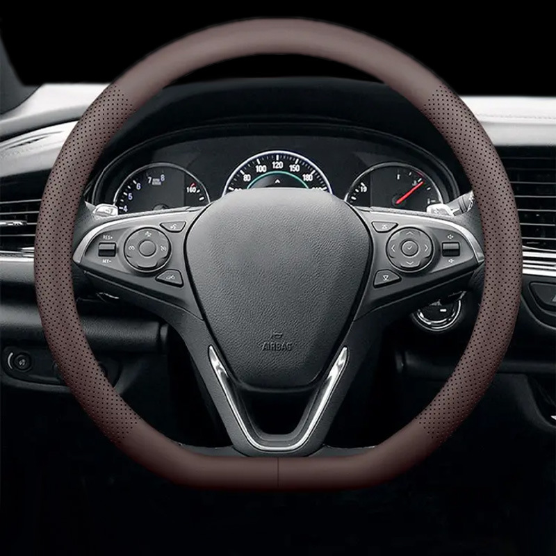 Factory Napapi car steering wheel cover four seasons universal 15 English 38cm non-slip breathable black handle cover