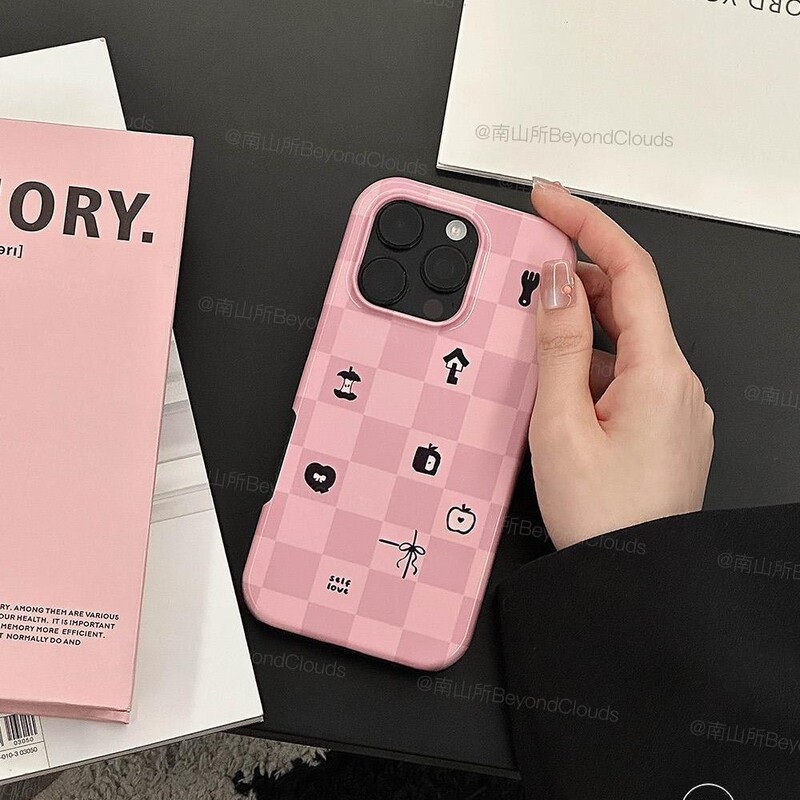 Nanshan Institute Original Ins Style Film Two-In-One Mobile Phone Case Heart House Story Plaid All-Inclusive Iphone16Prom Nanshan Institute Original Ins Style Film Two-In-One Mobile Phone Case Heart House Story Plaid All-Inclusive Iphone16Prom