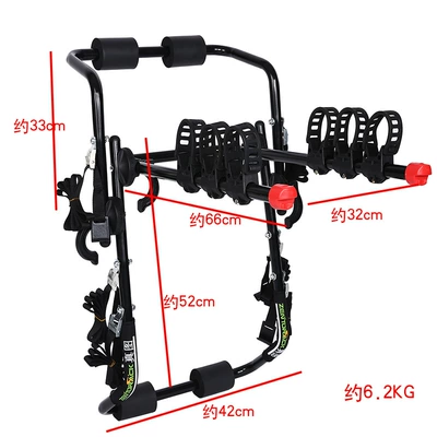 Car bike rack Bicycle Rack for Three - high-carbon-steel-classic-model-universal-type-hanging-three-vehicles