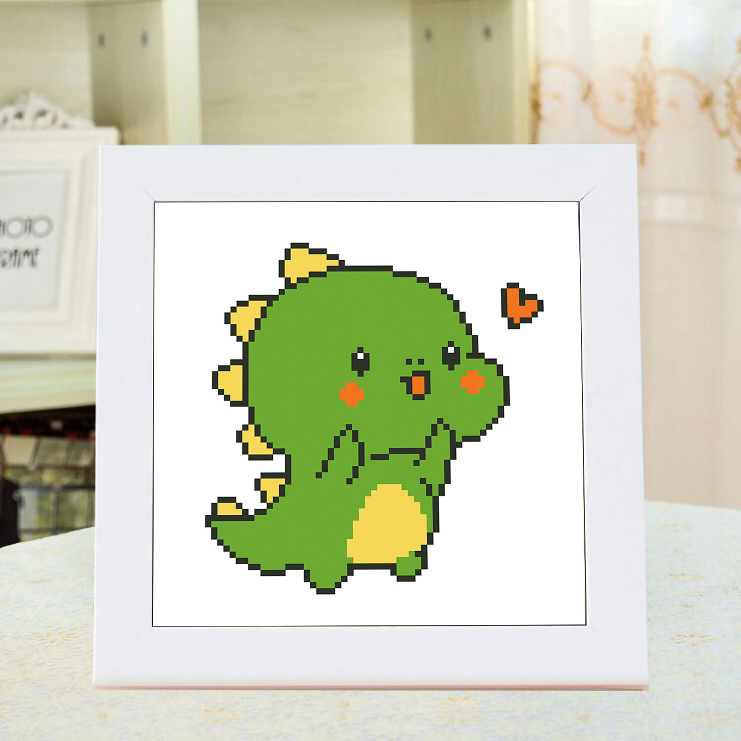 【Colección con marco】Auténtico punto de cruz de la Mona Lisa, punto de cruz infantil con dibujos animados. image 20