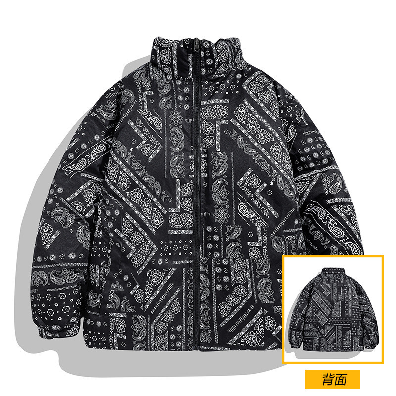 Brand double-sided cotton-padded jacket men's coat winter Hong Kong-style trendy thickened autumn and winter cotton-padded jacket down cotton-padded jacket trendy Brand double-sided cotton-padded jacket men's coat winter Hong Kong-style trendy thickened autumn and winter cotton-padded jacket down cotton-padded jacket trendy