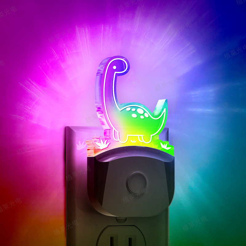 Plug-In Night Light Gy080 Acrylic Dinosaur Model Creative Children's Bedroom Bedside Sensor Night Light Plug-In Night Light Gy080 Acrylic Dinosaur Model Creative Children's Bedroom Bedside Sensor Night Light
