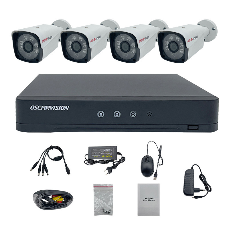CCTV surveillance camera set infrared night vision home outdoor waterproof 2 megapixel high resolution coaxial camera