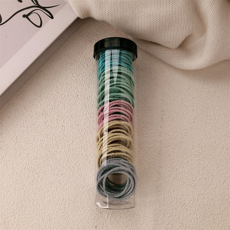 Cintas de goma enlatadas para mujeres de alta elasticidad duradera cuerdas de cabello para el cabello adornamiento de cabello nueva cinta de goma de alta cola de caballo anillo de cabello