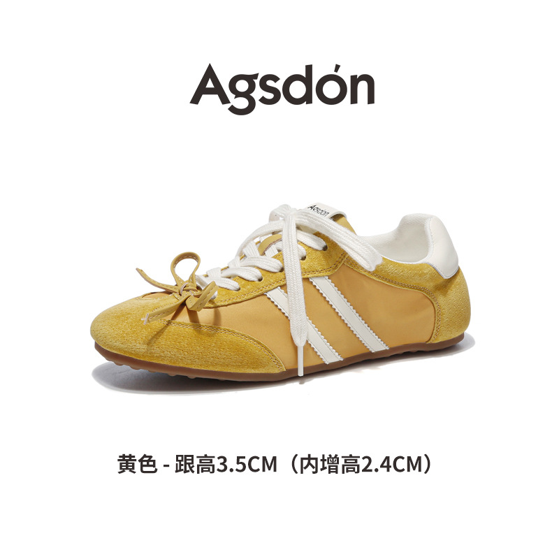 Zapatillas de entrenamiento estilo ballet Augusden para mujer, novedad de otoño 2025, zapatillas deportivas retro informales, estilo dopamine.