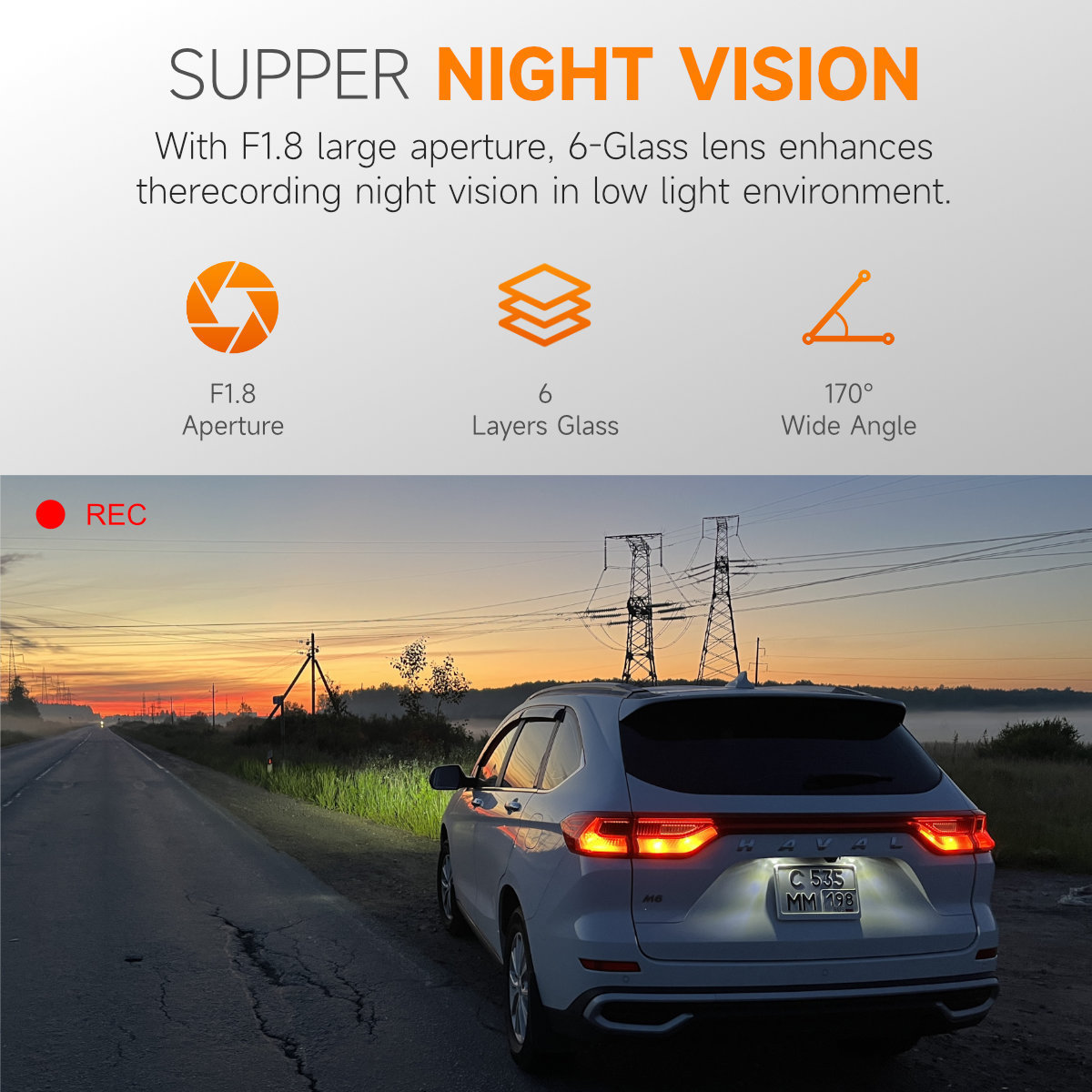 2026 Hot-Selling Temu Cross-Border 4K Front and Rear Dual Recording 170-Degree High-Definition Night Vision Dash Cam with 5g Wifi