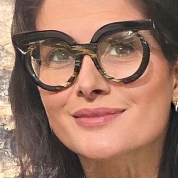 Nuevas gafas planas europeas y americanas, gafas de estilo ins personalizadas, gafas literarias retro de carey redondas americanas