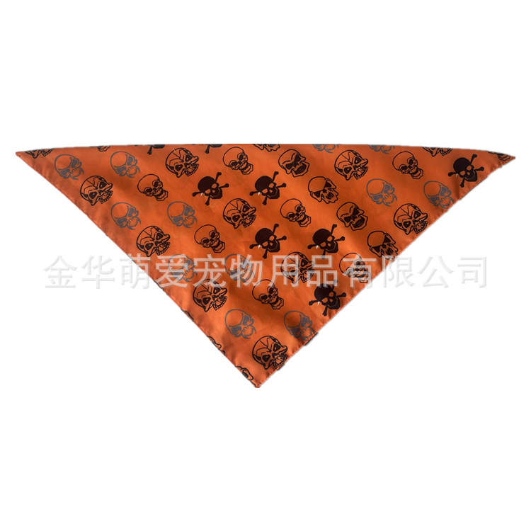 Venta directa de fábrica nueva toalla de saliva para mascotas de Halloween toalla triangular para mascotas babero para perros toalla de saliva para perros puede hacer pedidos