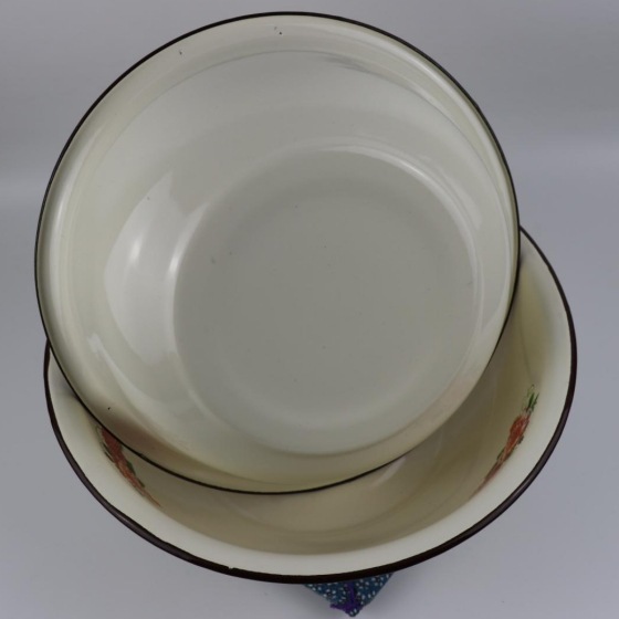 Esmalte de alta calidad grueso y cuenca de esmalte grueso impreso doméstico cuenca de esmalte