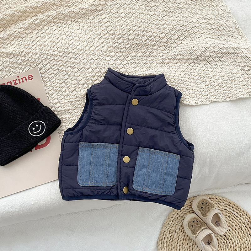 INS estilo coreano hombres y mujeres bebé forrado de lana engrosada ropa recién nacido chaleco infantil moda chaleco abrigo invierno