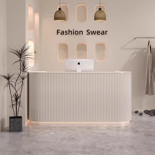 Cashier Cream Style Bar Table Small Bar Beauty Salon Women's Clothing Store Cashier Table Front Desk Reception Desk Clothing Store