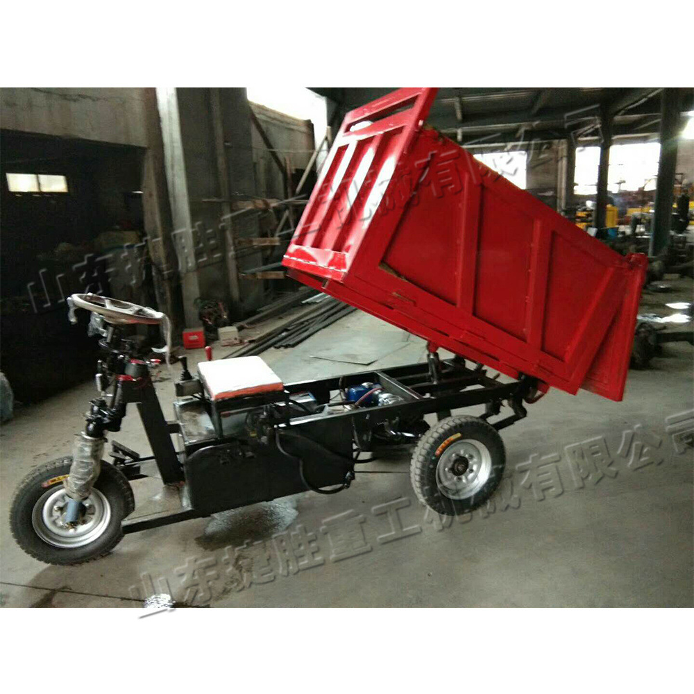 camión de carga doméstico fertilizante de tierras de cultivo camión de descarga de tres ruedas de construcción de piedra de arena diesel pequeño tres ruedas