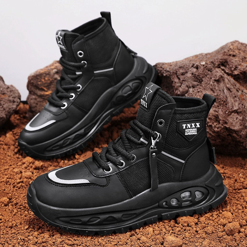 Martens, мужские демисезонные высокие дышащие спортивные туфли для отдыха на платформе, для подростков