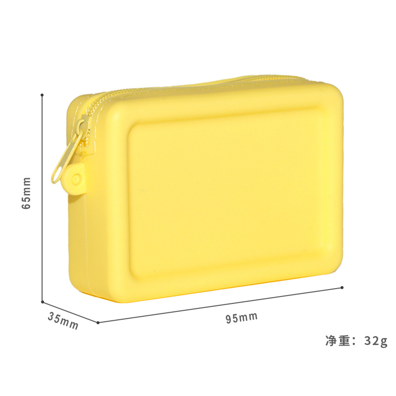 레몬 노란색 작은 사각형 가방