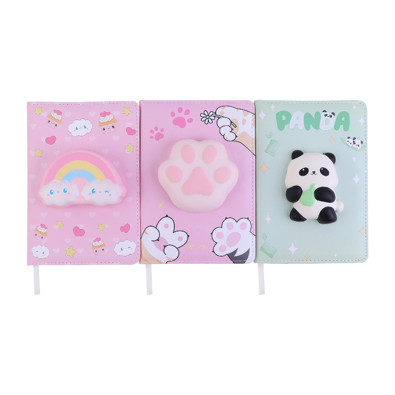 <unk> ️ descompresión cuaderno de notas inflado descompresión pellizco cuaderno de mano de niña lindo dibujos animados pellizco cuaderno de estudiantes personalizado️