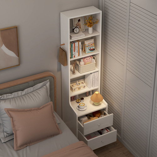 Bedside cabinet minimalist modern bedroom bed side multi functional small simple storage shelf economical storage rack