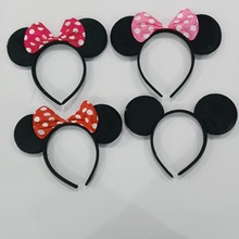 米妮头箍表演米奇发箍可爱米老鼠耳朵蝴蝶结六一儿童节领结头饰