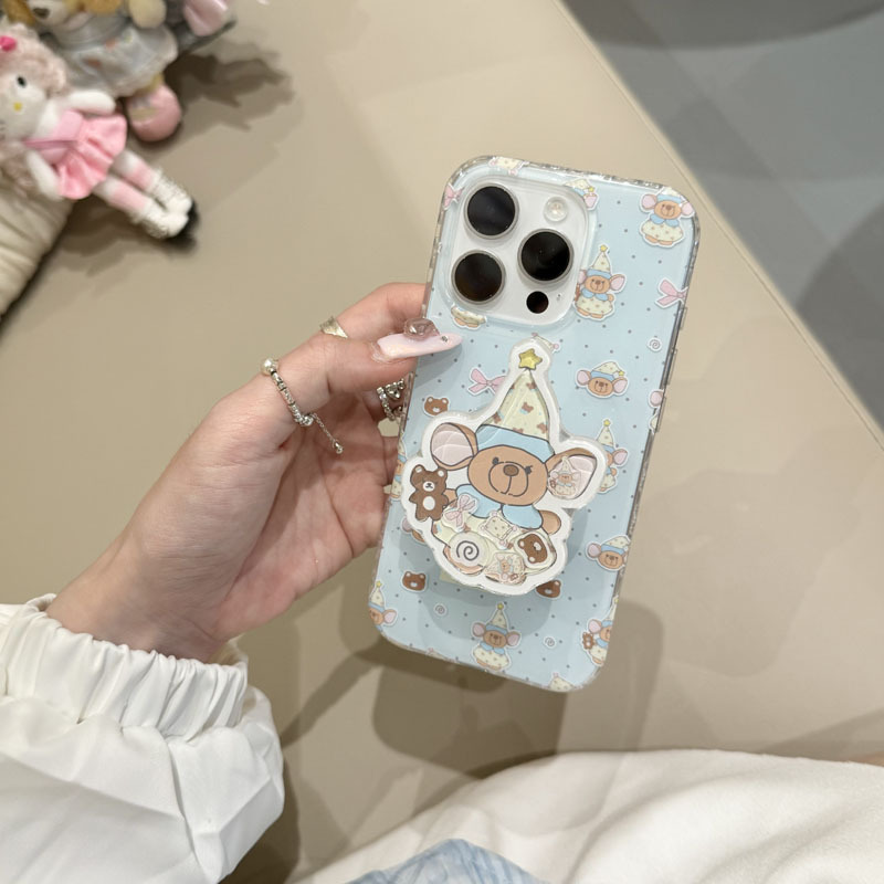 Suitable for Apple 16 Glitter Kitten and Dog Mobile Phone Case Iphone15/14Pro Side Bow Pajamas Xiaodou 13