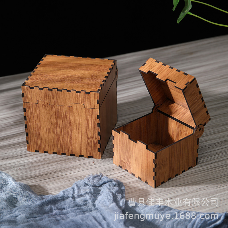 供应包装盒拼接木制竹盒通用盒子包装茶叶桌面收纳礼品盒木盒
