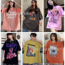 一元地摊服装女装批发t恤女 夏季9.9包邮一件代发新款女式短袖t恤