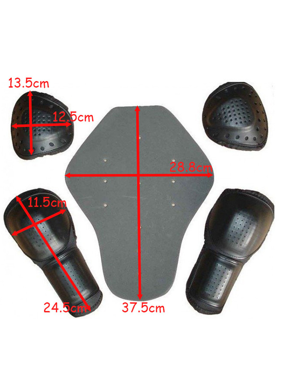 Protector de motocicletas de carreras de motocicletas anti-caída protector incorporado 7 piezas de cubierta de espalda rodilla protector de pecho protector de codos protector de hombros