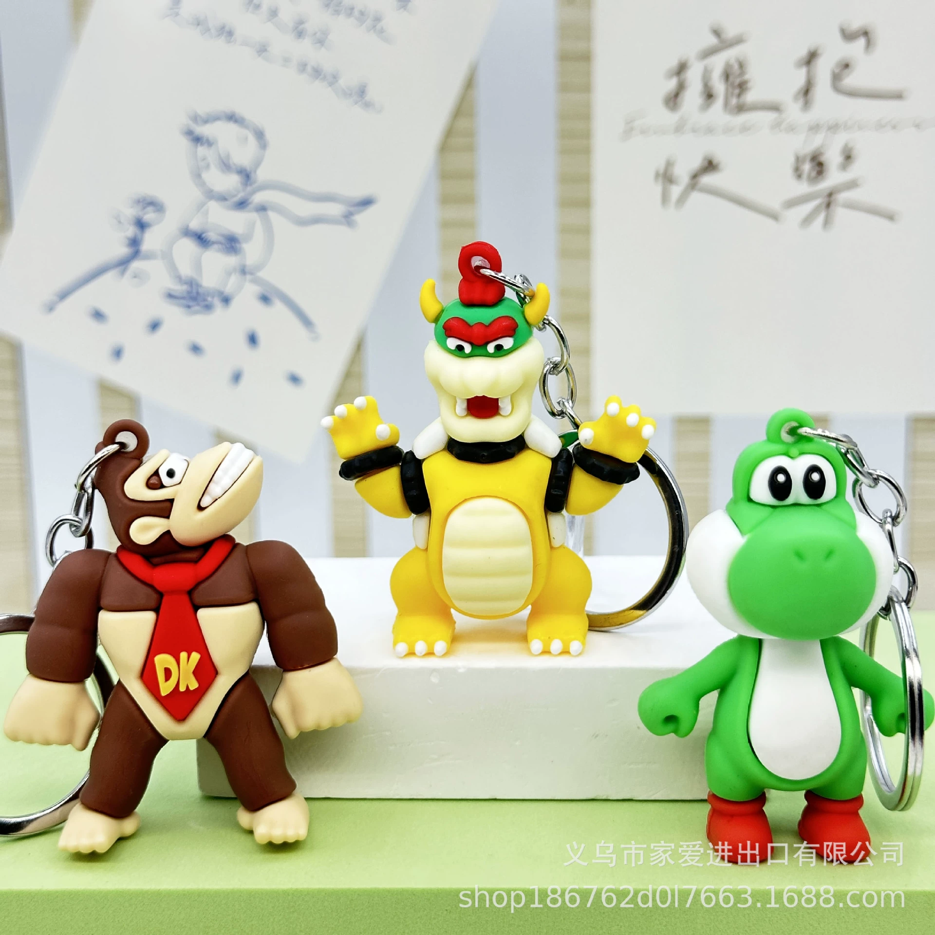 Mario, креативный брелок-ключница, кукла PVC, автомобильные ключи, держатель для ключей, подвеска, подарок на день рождения, DIY