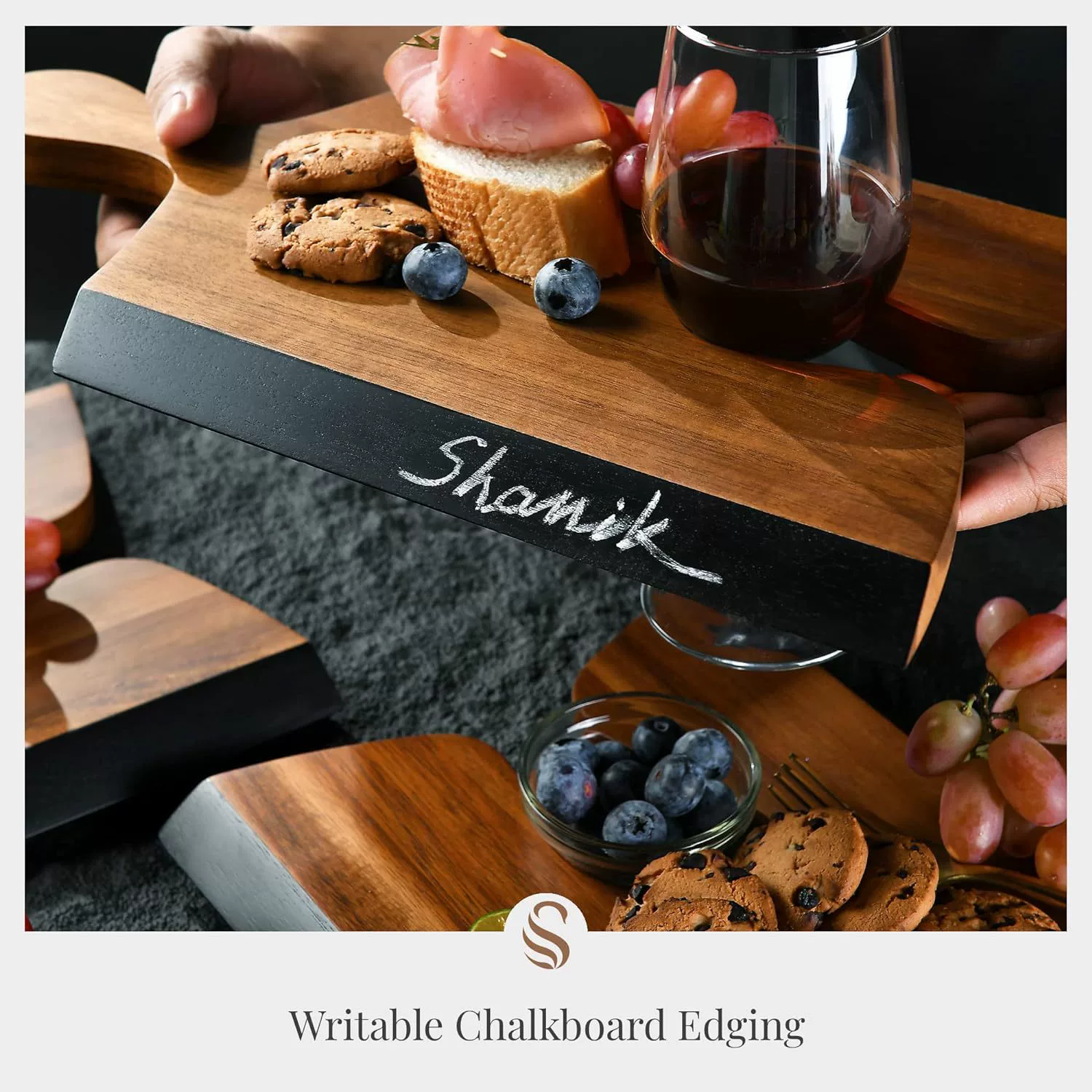 Трансграничная креативная ручка-головоломка из цельного дерева разделочная доска для стейка сыр деревянная домашняя Коммерческая Вечеринка обеденная тарелка разделочная доска для приготовленной еды