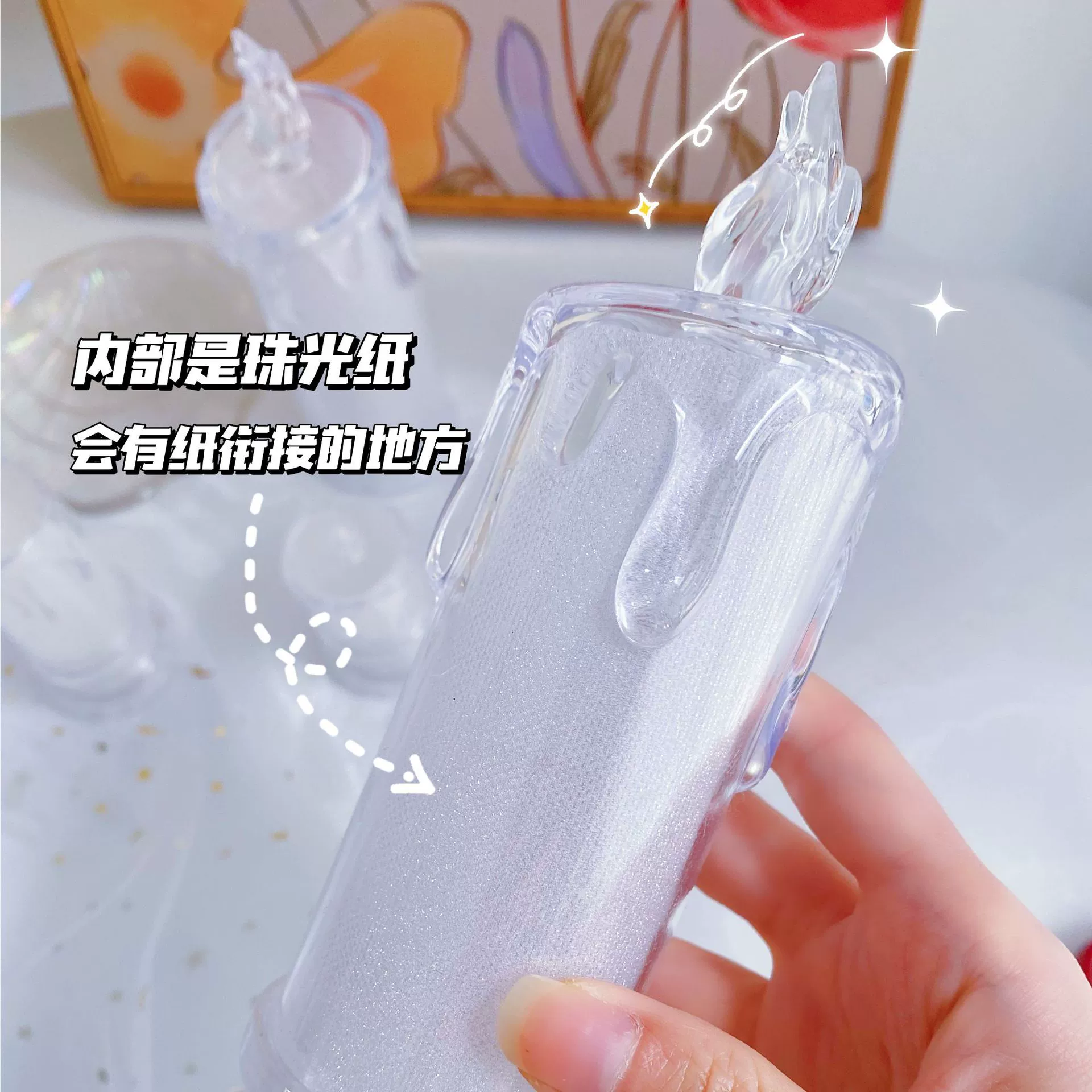 Creative table candle, nail decoration, night light, fall protection