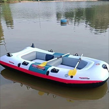 新款熱門四人船加厚平頭野釣皮划艇沖鋒舟全家玩水必備四人釣魚船