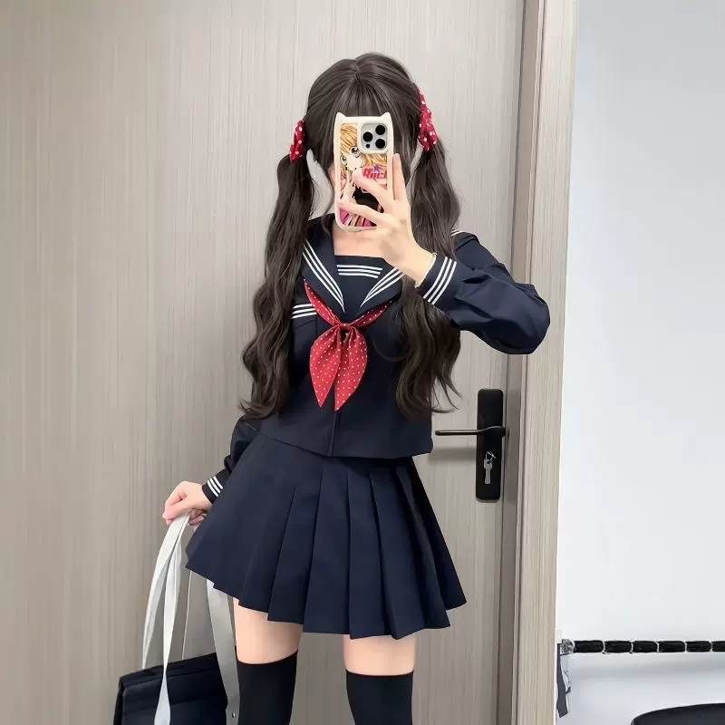 绀三本基础款JK制服女正统正版日本水手服学院风毕业校服班服套装