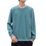 Мужская весенняя толстовка с круглым воротником, базовая приятная телу модная дышащая футболка, тренд сезона, оверсайз