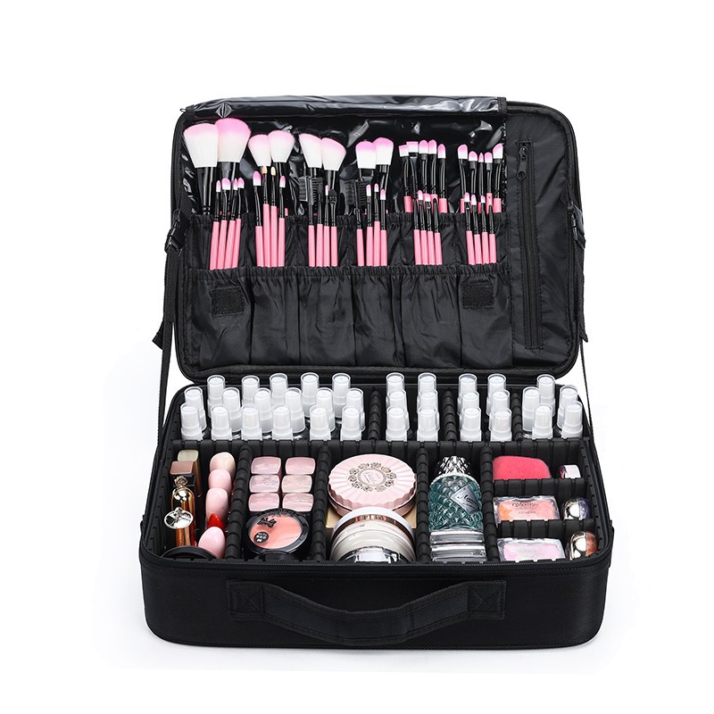 隔板专业化妆箱包多层大容量手提跟妆师收纳包美甲纹绣工具箱韩国