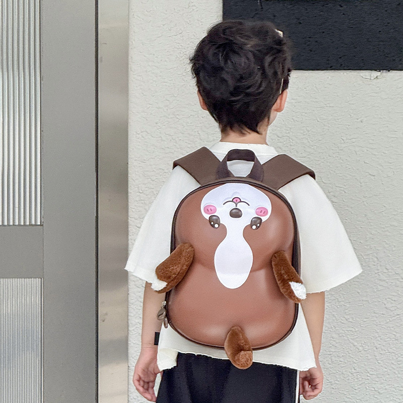 Animados lindos animales, mochila para niños y niñas, jardín de infantes mochila para bebés, mochila para niños de cáscara dura ligera