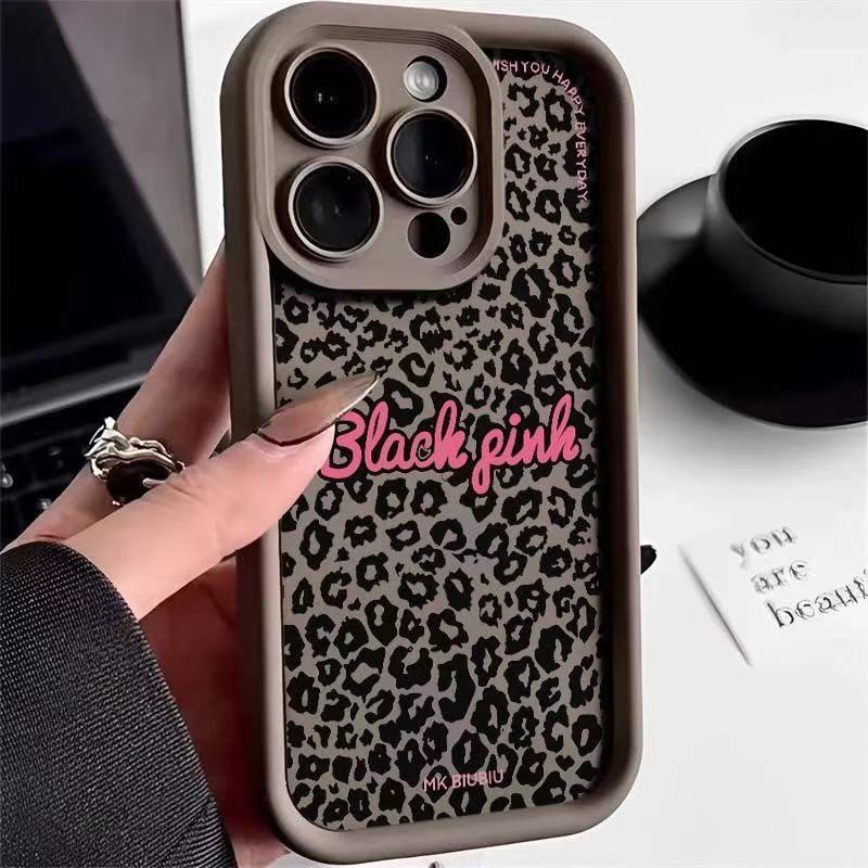 Estampado de leopardo de pantalla completa para iPhone 16pro funda para teléfono móvil Apple 15 anti-caída 14 Europa y América 13promax nuevo 12x