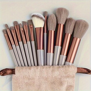 13 Four Seasons Green Makeup Brush Set Super Soft 13 Blush Brush Foundation Brush Eyeshadow Highlight Brush Factory Ready Stock