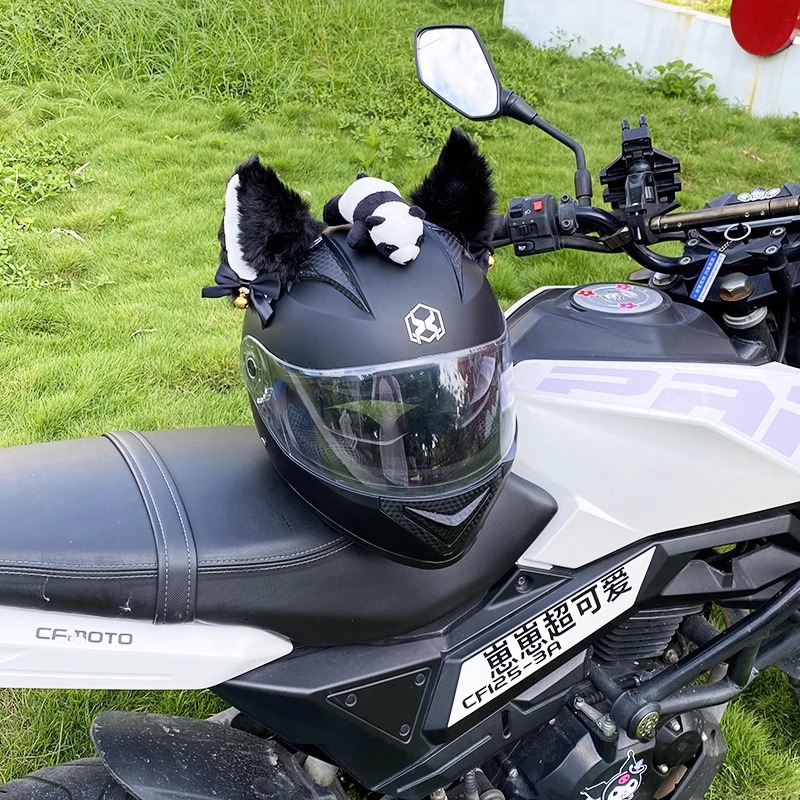Cute Helmet Decoration Plush Cat Ears Ski Helmet Accessories Detachable