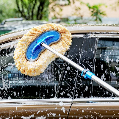 Car washing mop special brush brush soft hair does not hurt the car with car cleaning artifact long handle tool telescopic non-pure cotton