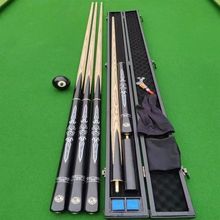 台球杆加重球杆小头中式通杆黑八九球桌手工通杆桌外贸
