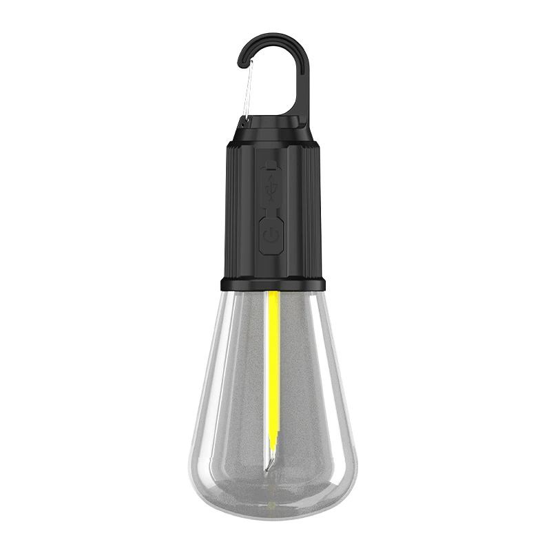 Camping LED Bubble Lamp (Eagle Flash) EF-T Series — 400 mAh Rechargeable & Solar, Hook Handle