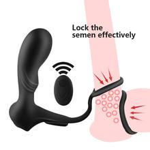 跨境專供無線遙控男用保健前列腺按摩器后庭肛塞玩具成人用品批發