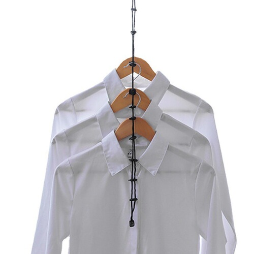 Multifunctional Clothesline for Hangers, Adjustable Household Multi-layer Anti-wind and Non-falling Plastic Clothesline, Wholesale