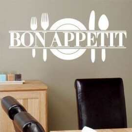 BON APPETIT 外贸厂家欧美厨房贴箴言墙贴纸英文 1242  印刷