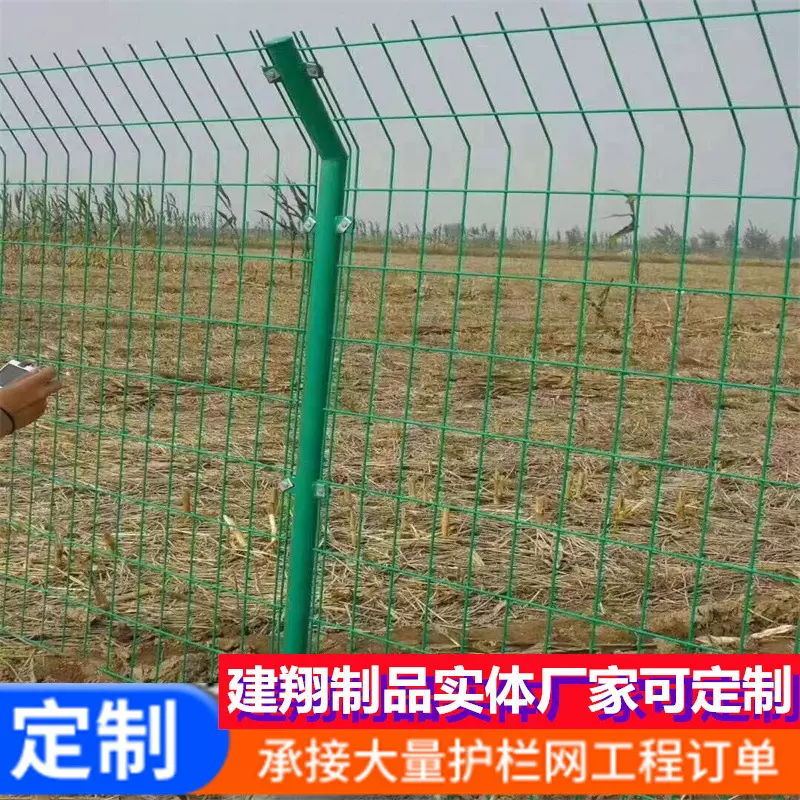 双边丝浸塑隔离网 圈边圈地养殖铁丝网高速公路围栏网