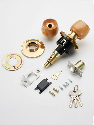 Wholesale spherical door lock for home use, universal indoor room, toilet, bedroom, bathroom, kitchen set, copper