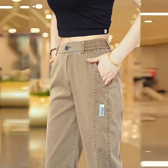 Men's Pants 2025 New Loose Straight Trendy Sports Tencel Lyocell Summer Thin Dad Casual Pants