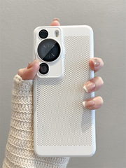 適用華為P60手機殼mate50pro散熱透氣mate40pr網格小米13帶鏡頭膜