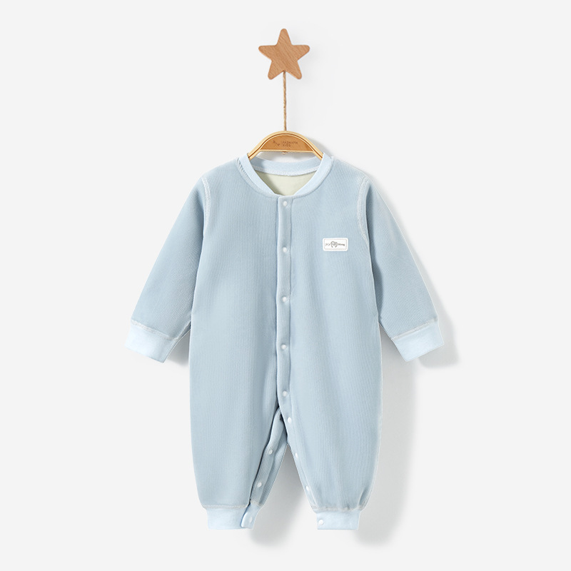 Mono de bebé para otoño e invierno, ropa unisex para recién nacidos, mono cálido de forro polar, ropa para dormir, traje para gatear, conjunto de otoño para bebé