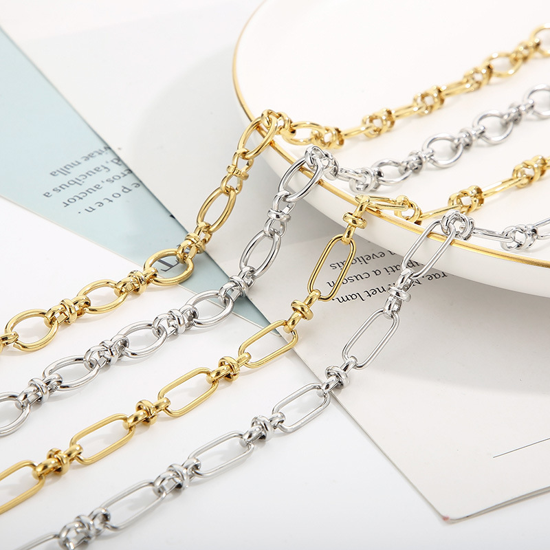 Lobster Trigger Clasp Closure Clasp Closure Type 18K Gold Plated Plating Material Simple Style Solid Color Titanium Steel Plating Necklace 1 Piece